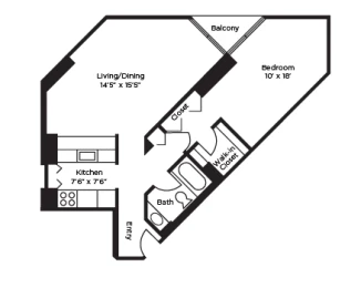 Unit 01-2705 floor plan