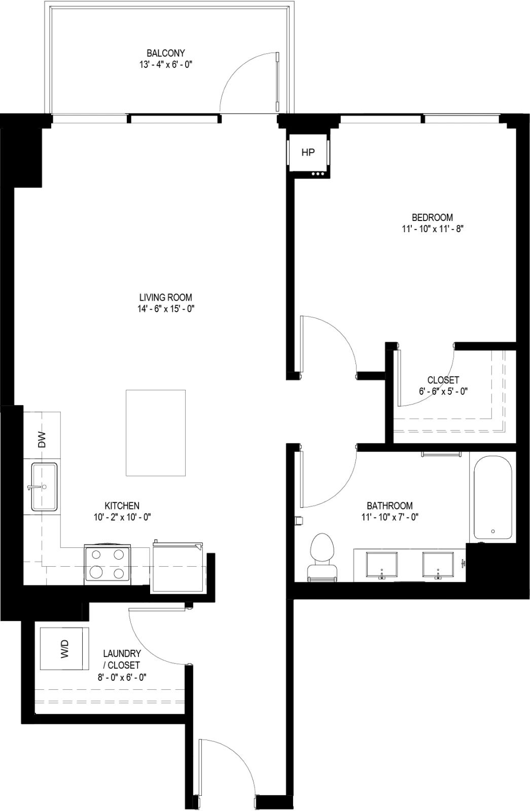 Unit 1202 floor plan