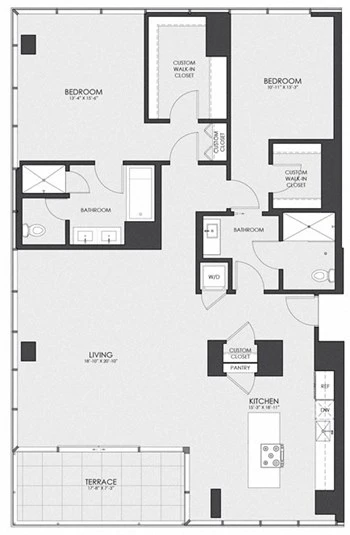 Unit 2201-PH1 floor plan