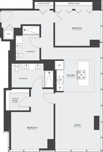 Unit 0709 floor plan