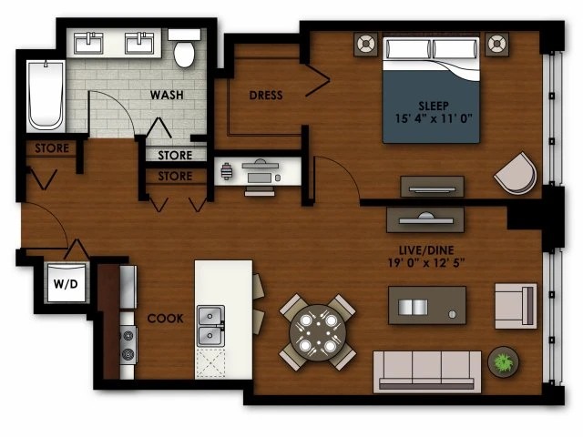 Unit 4607 floor plan