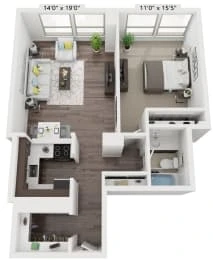 Unit 03-0608 floor plan