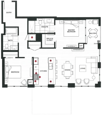 Unit 1211 floor plan