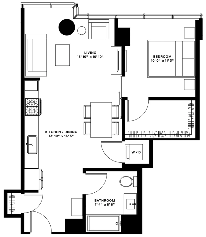 Unit 1607 floor plan