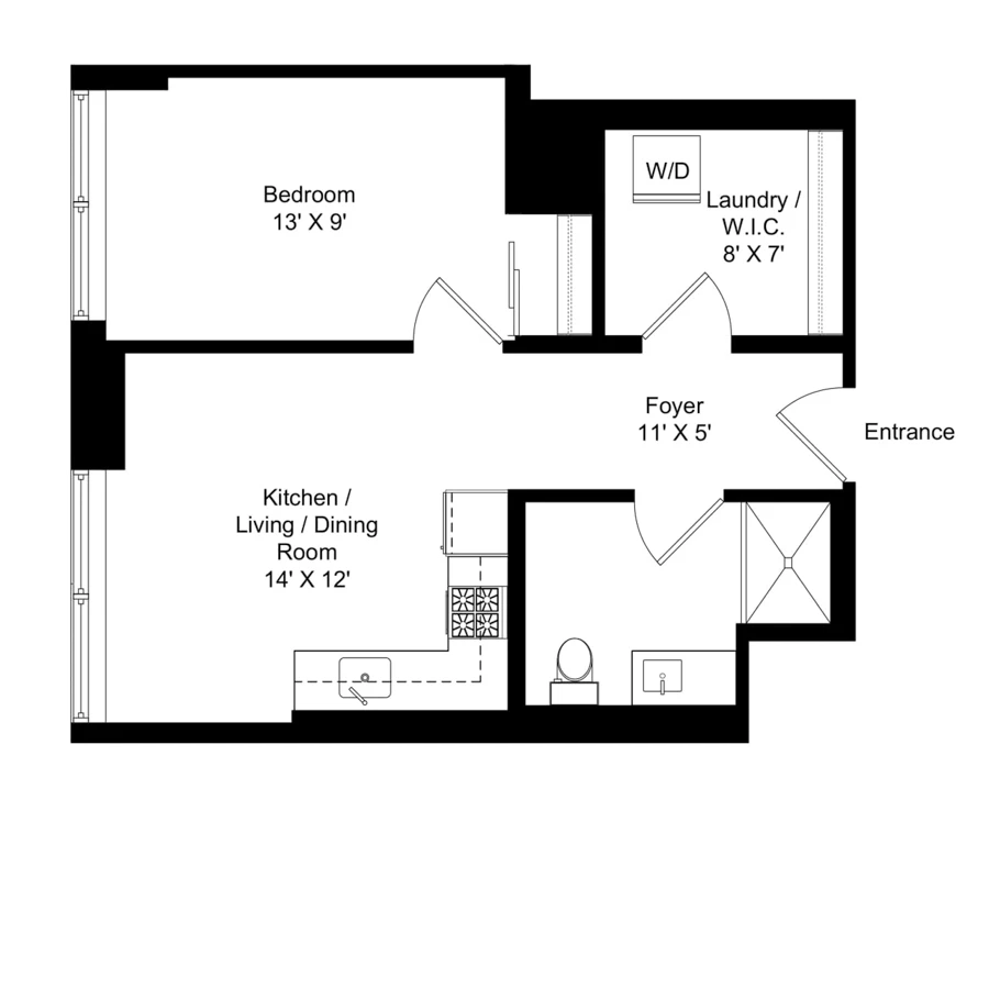 Unit 411 floor plan