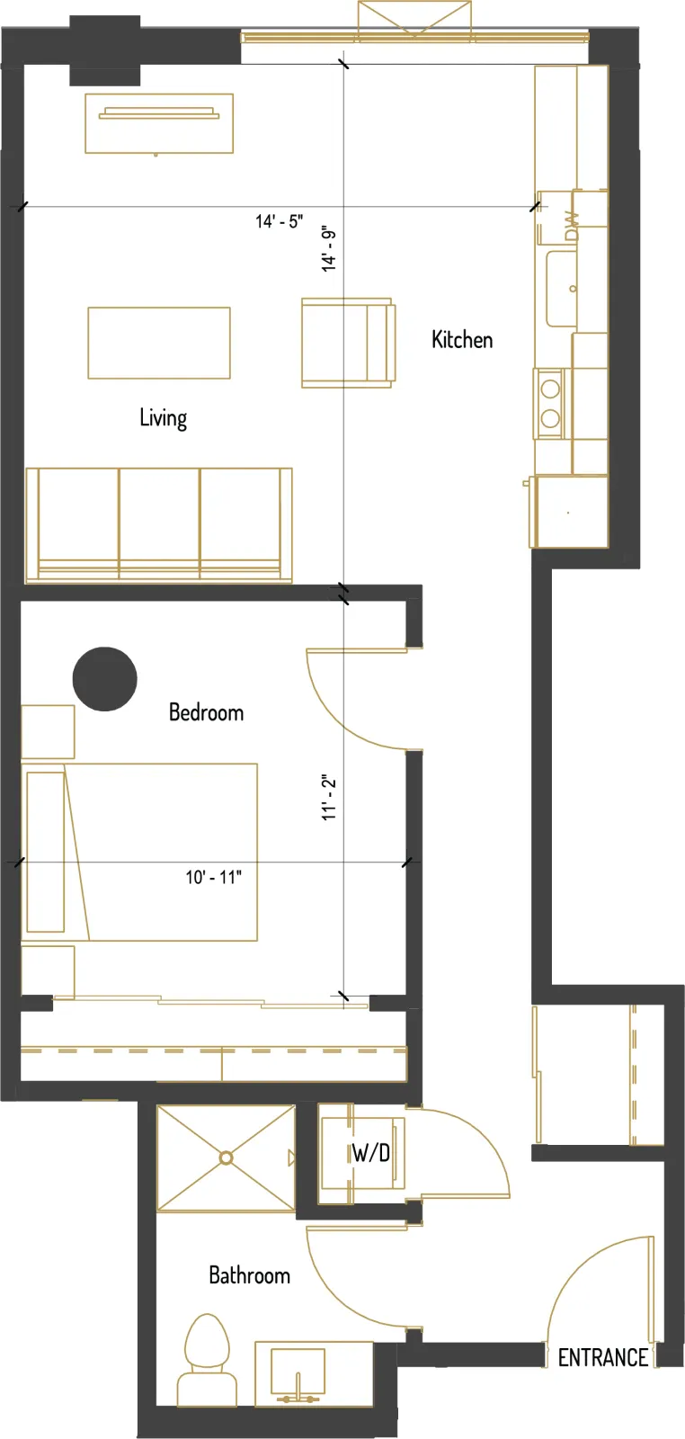 Unit 418 floor plan