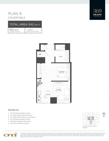 Unit 1709 floor plan