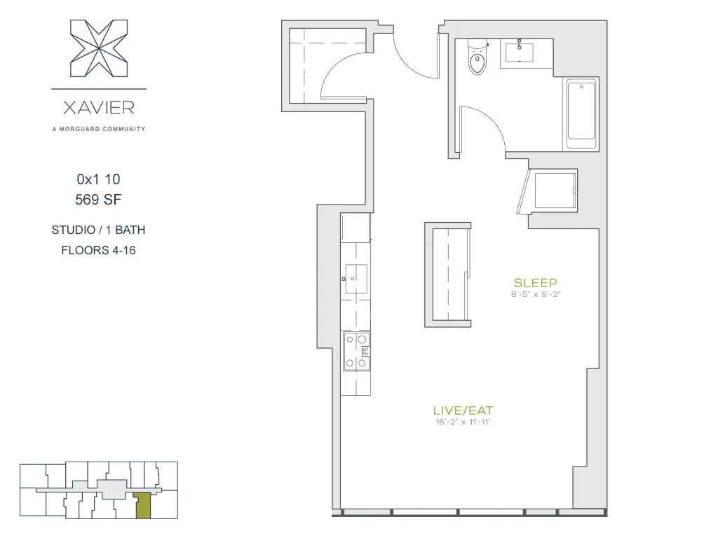 Unit 0x1 10 floor plan
