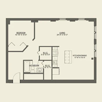 Unit D513 floor plan