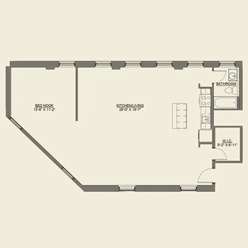 Unit E401 floor plan