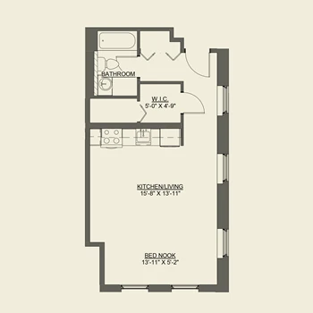 Unit D404 floor plan