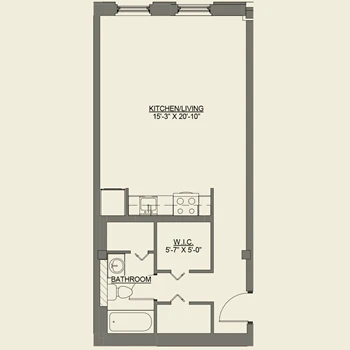 Unit F404 floor plan