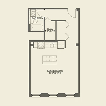 Unit D405 floor plan