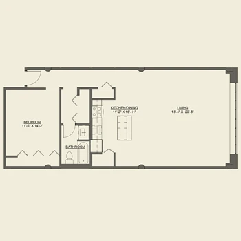 Unit A215 floor plan