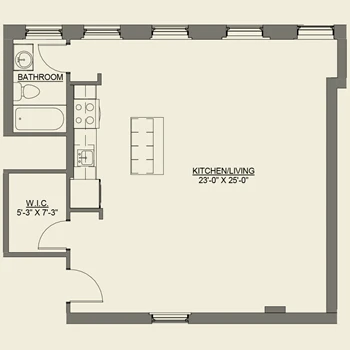 Unit E200 floor plan