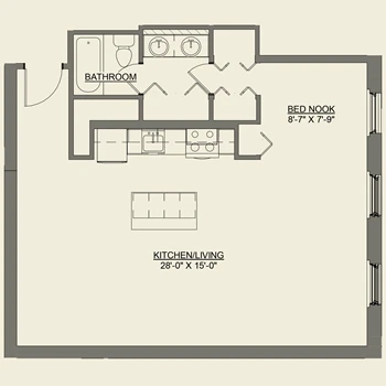Unit F202 floor plan