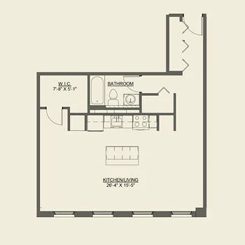 Unit D512 floor plan
