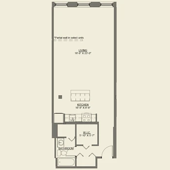 Unit F222 floor plan