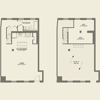Unit E105 floor plan