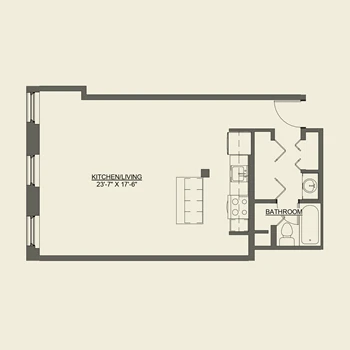 Unit D502 floor plan