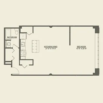 Unit A308 floor plan