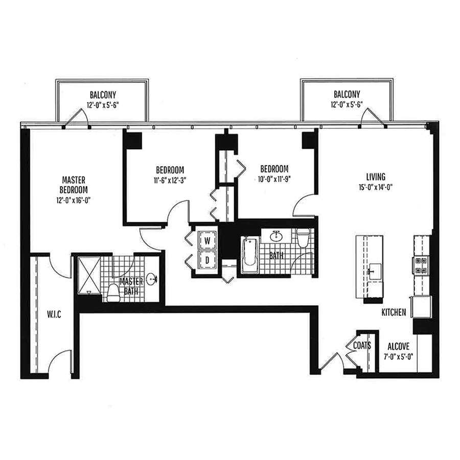 Unit 1605 floor plan
