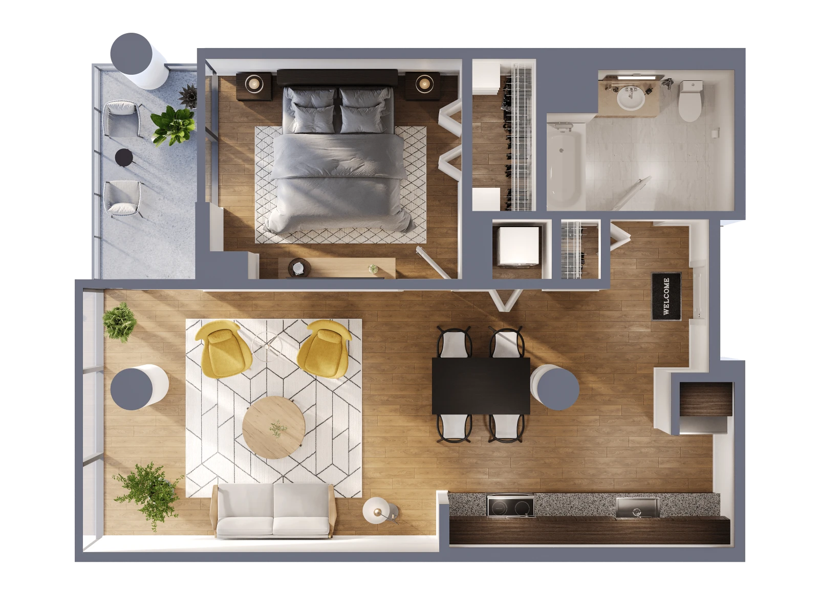 Unit 1401 floor plan