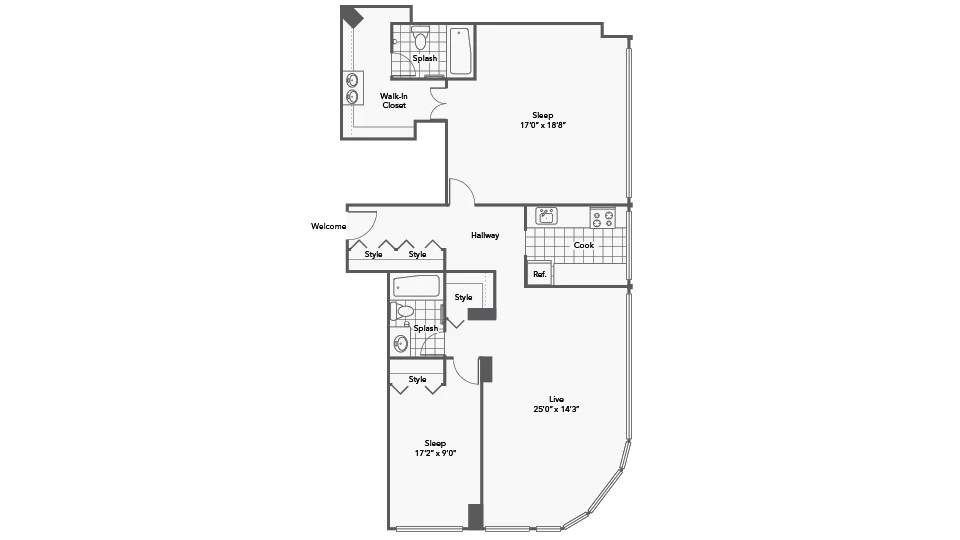 Unit 2911 floor plan