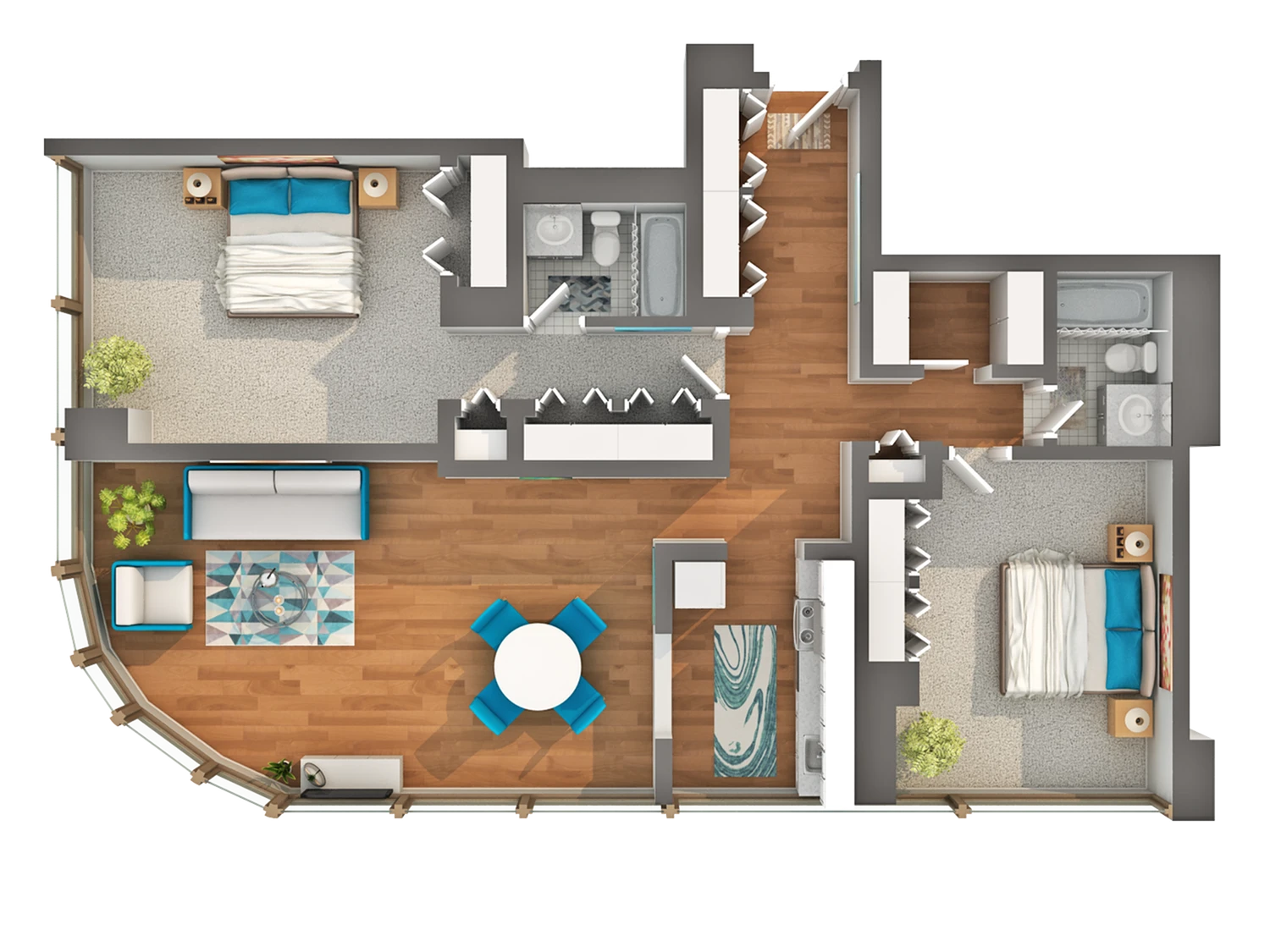 Unit 2102 floor plan