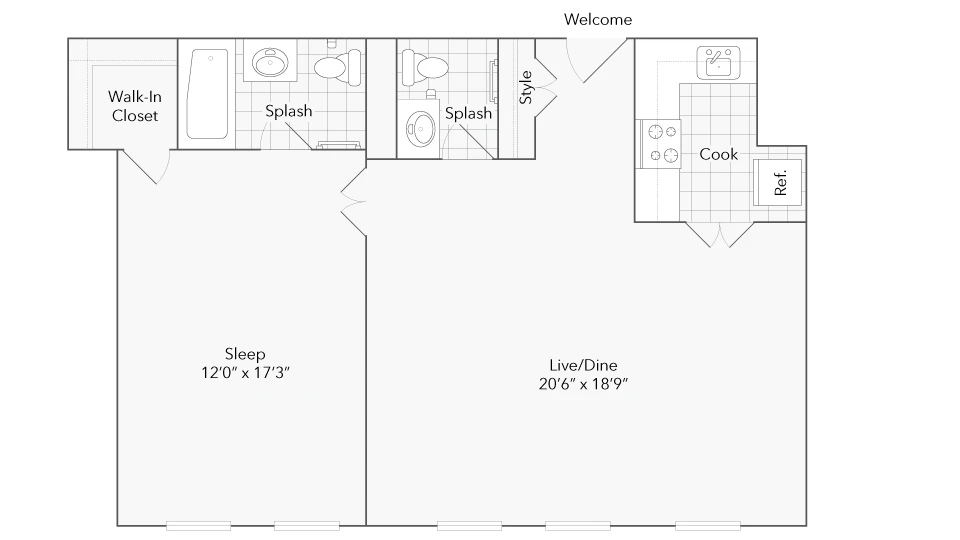 Unit 614 floor plan