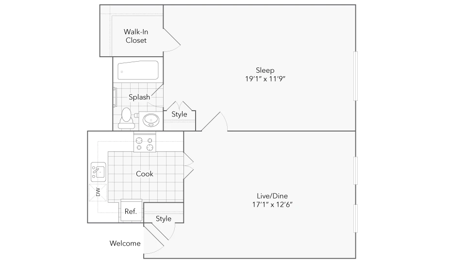 Unit 423 floor plan