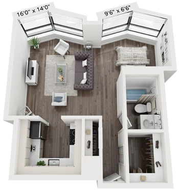 Unit 1412 floor plan