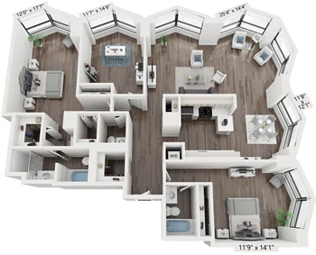 Unit 3407 floor plan