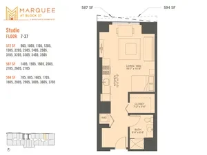 Unit Studio x 05 floor plan