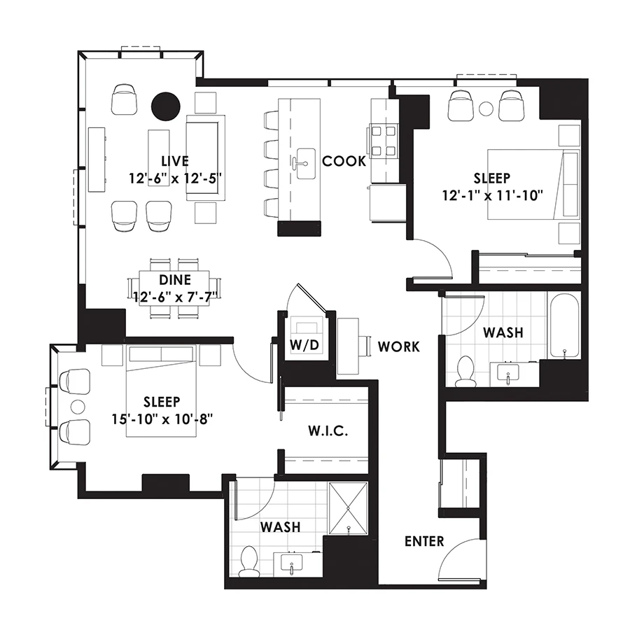 Unit 1302 floor plan