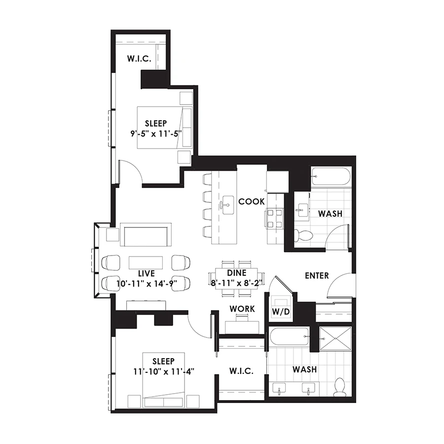 Unit 2808 floor plan