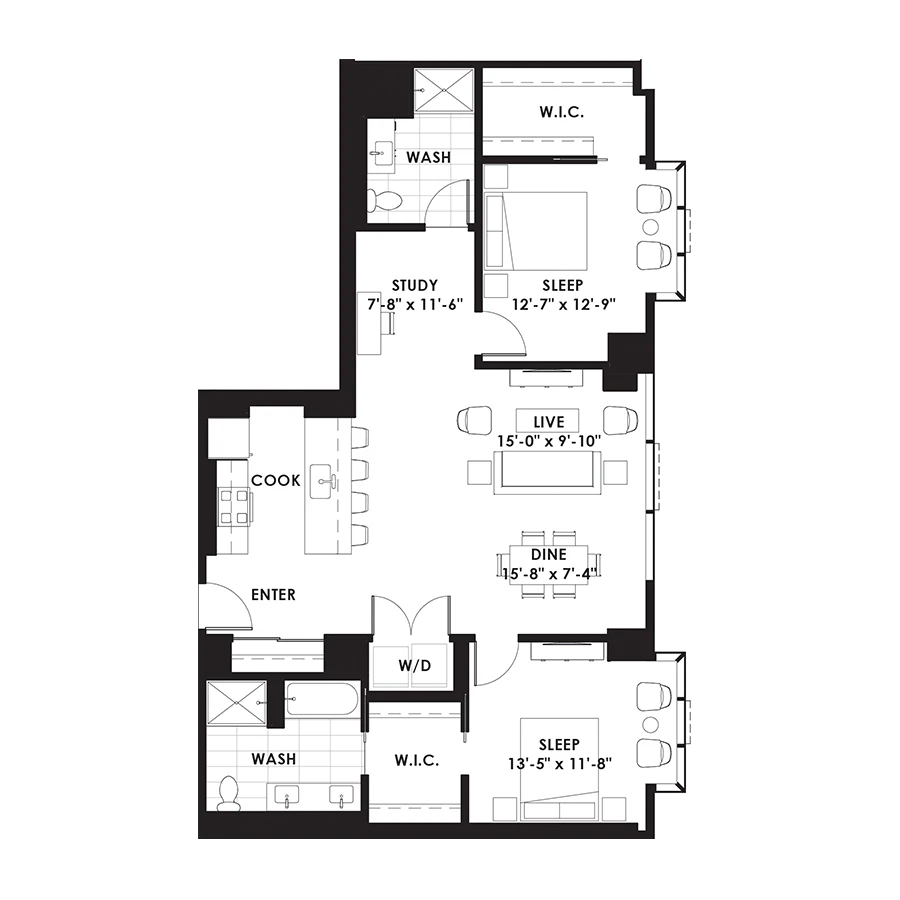 Unit 2407 floor plan