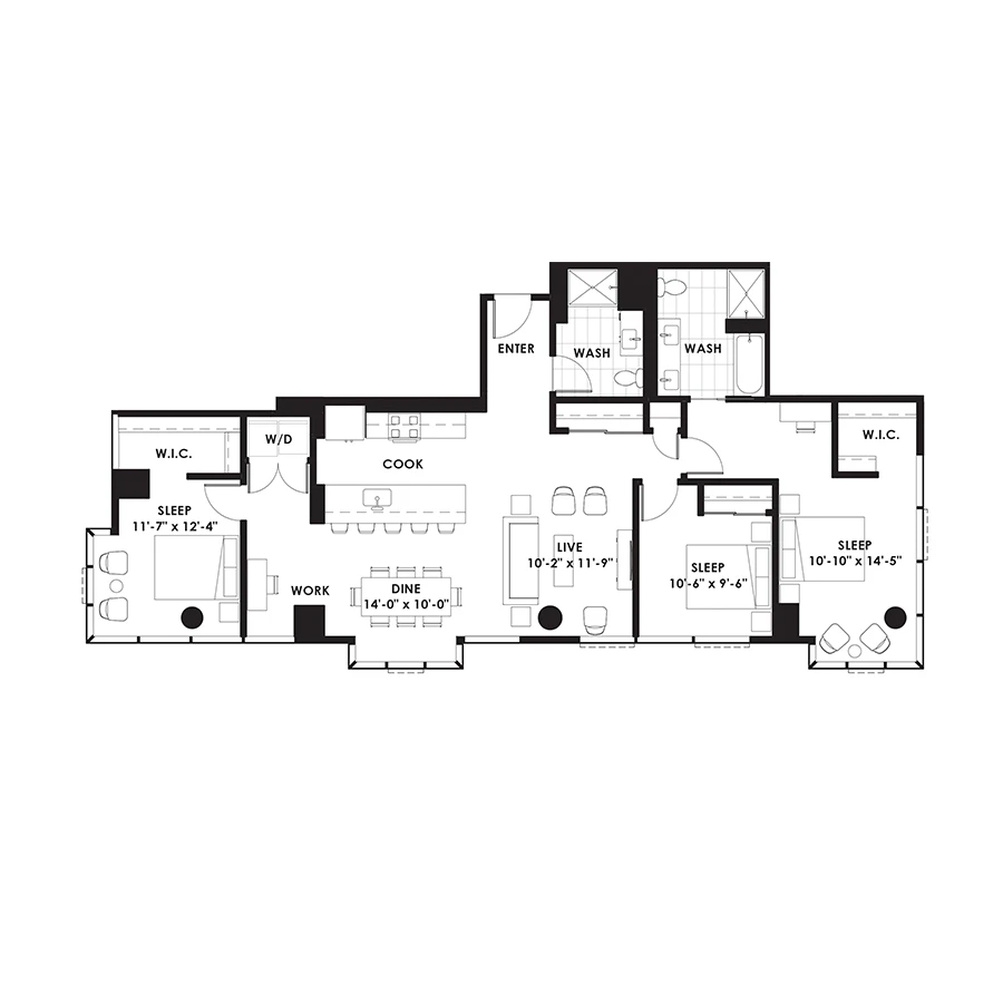 Unit 3010 floor plan