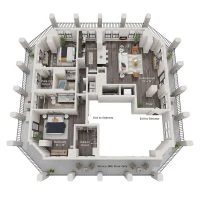 Unit 3801  floor plan