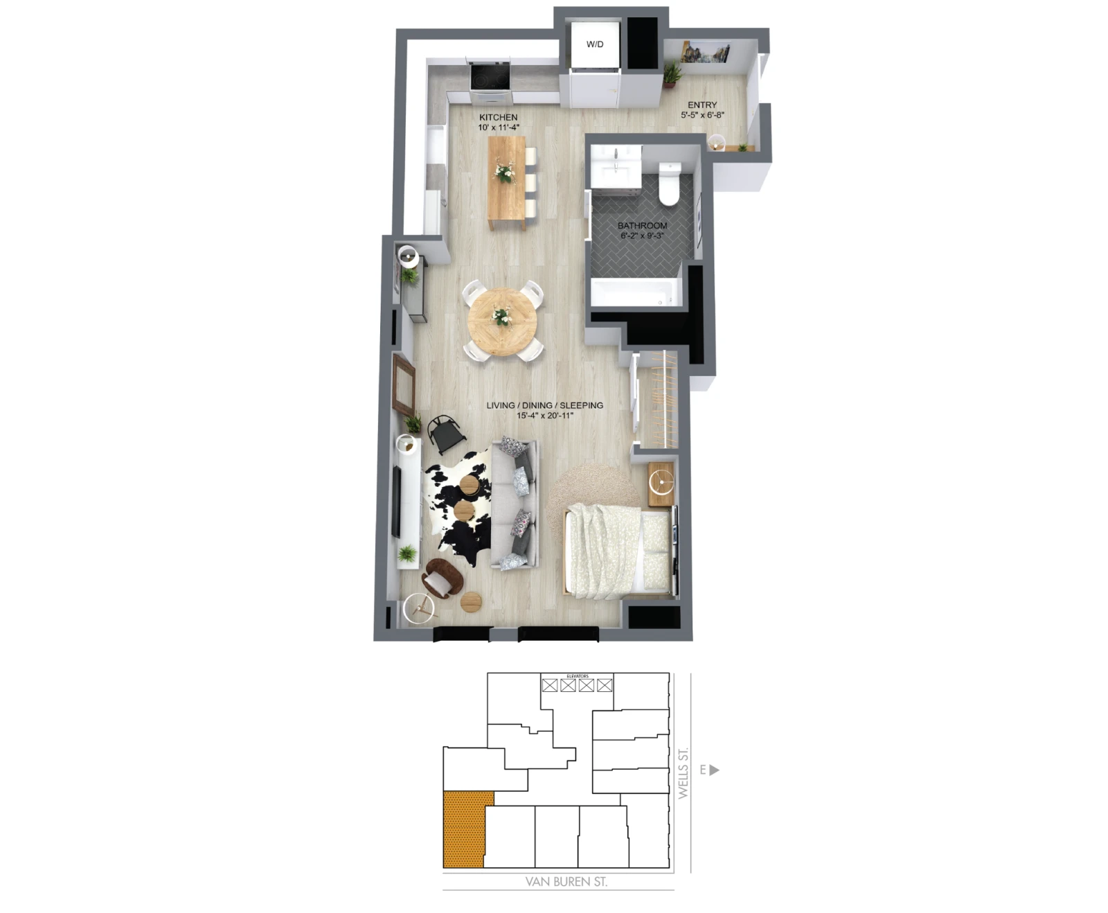 Unit 0909 floor plan