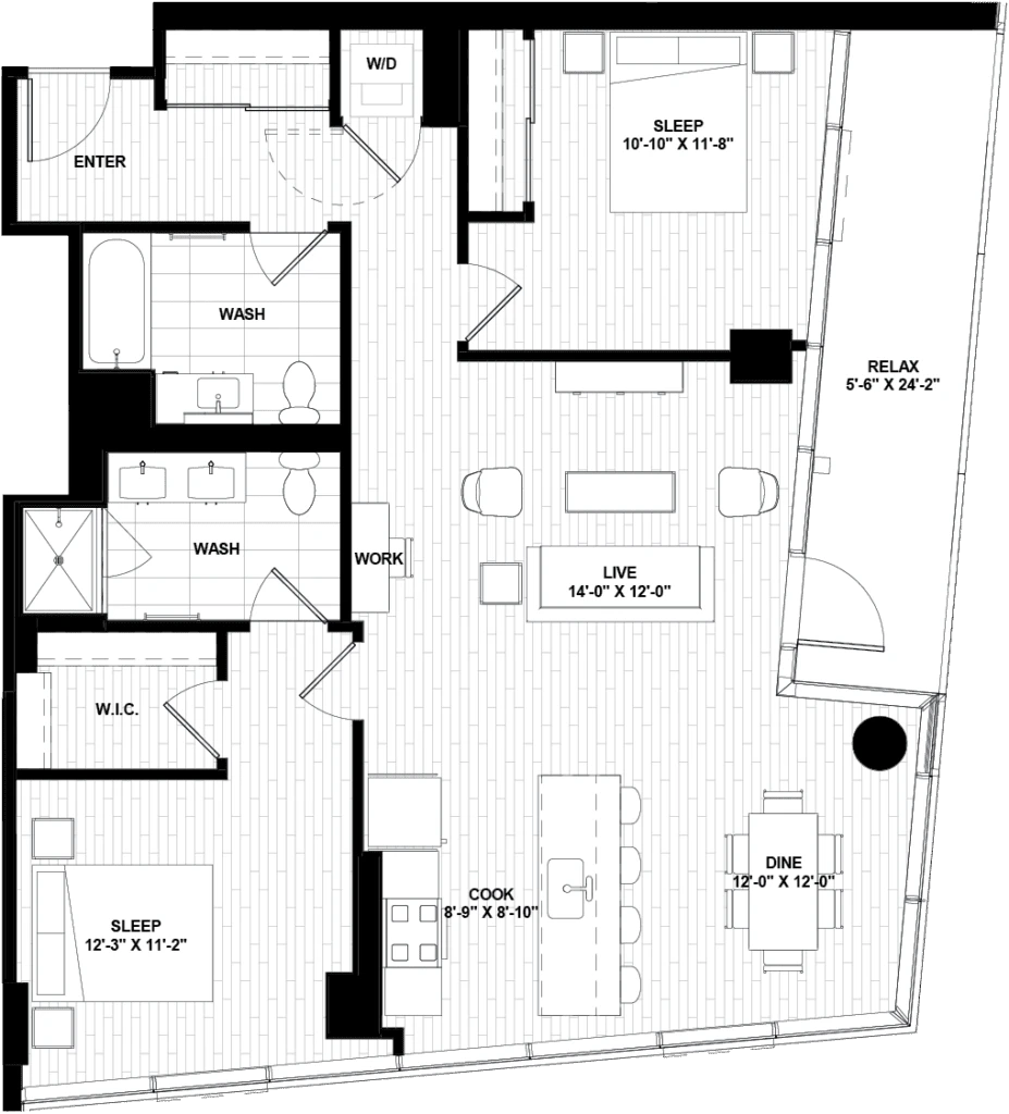 Unit 1213 floor plan