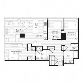 Unit 3909 floor plan