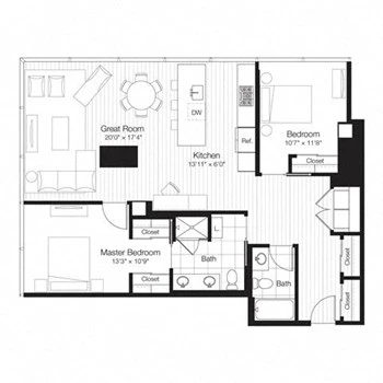 Unit 3506 floor plan