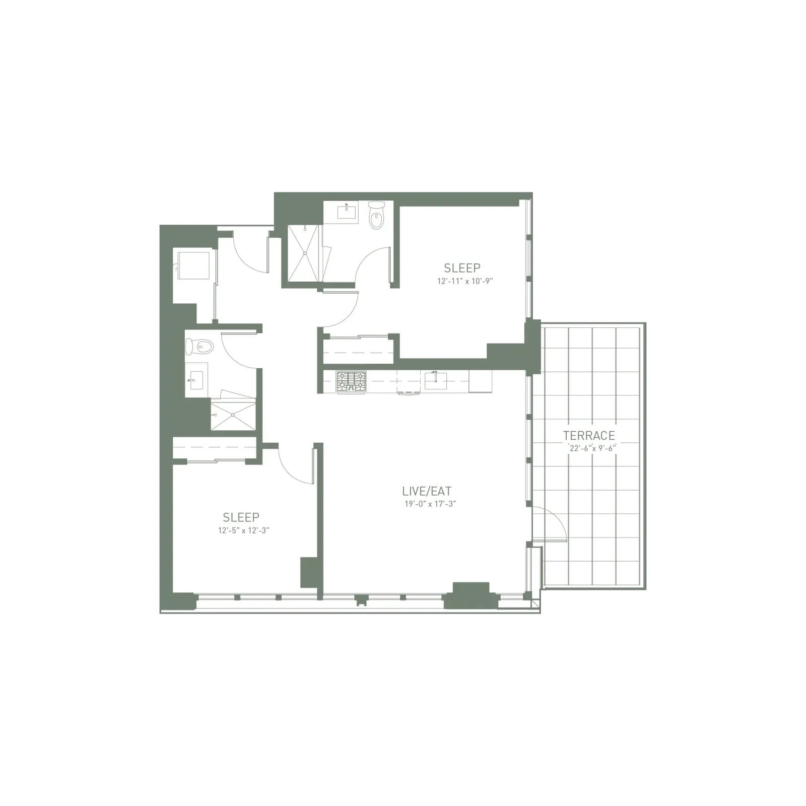 Unit 409 floor plan
