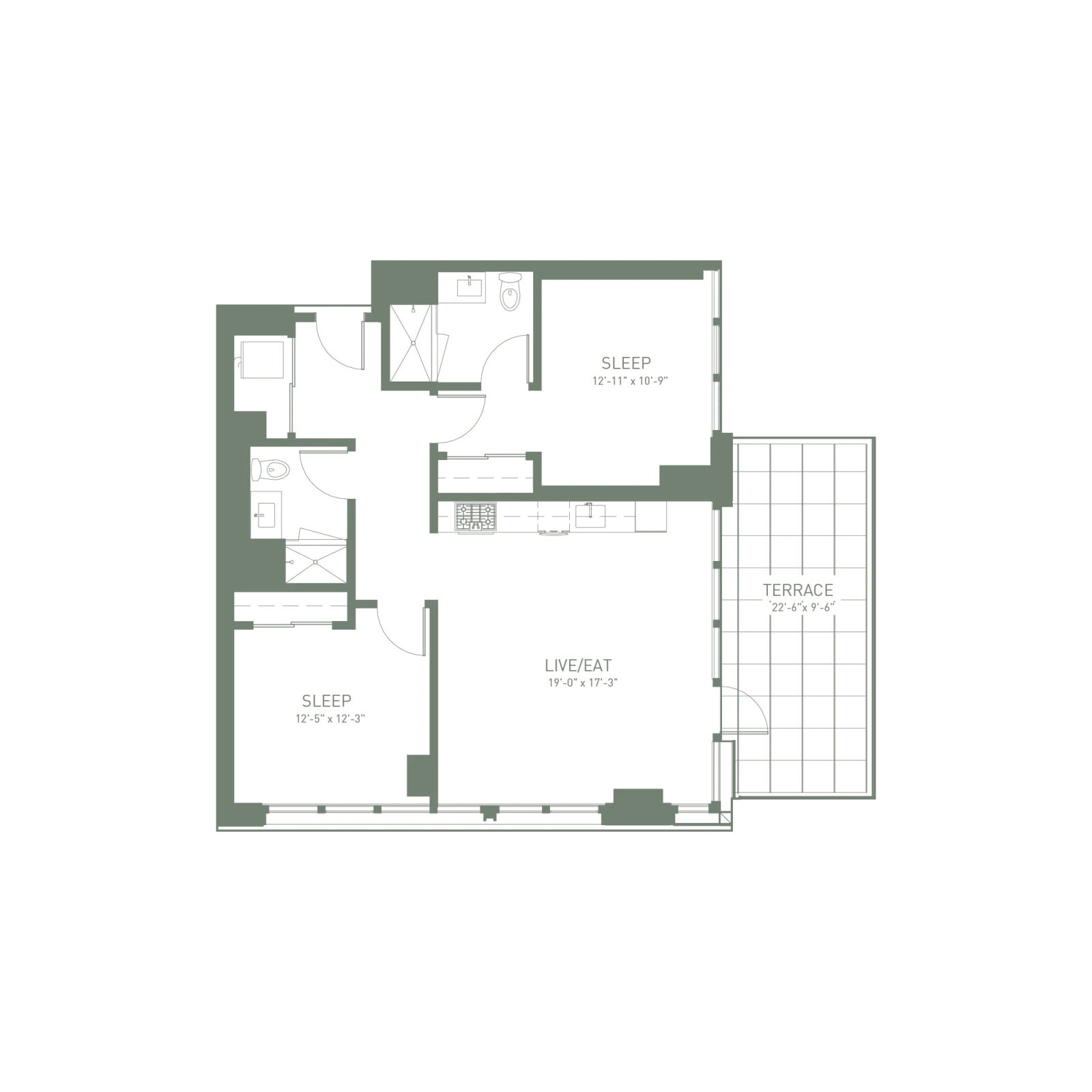 Unit 409 floor plan