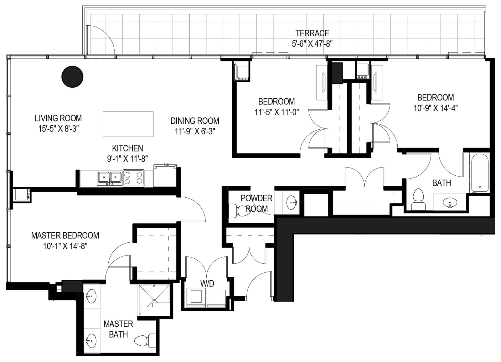 Unit 3301 floor plan