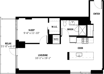 Unit 1417 floor plan