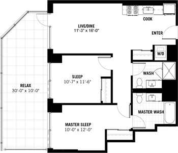 Unit 0413 floor plan