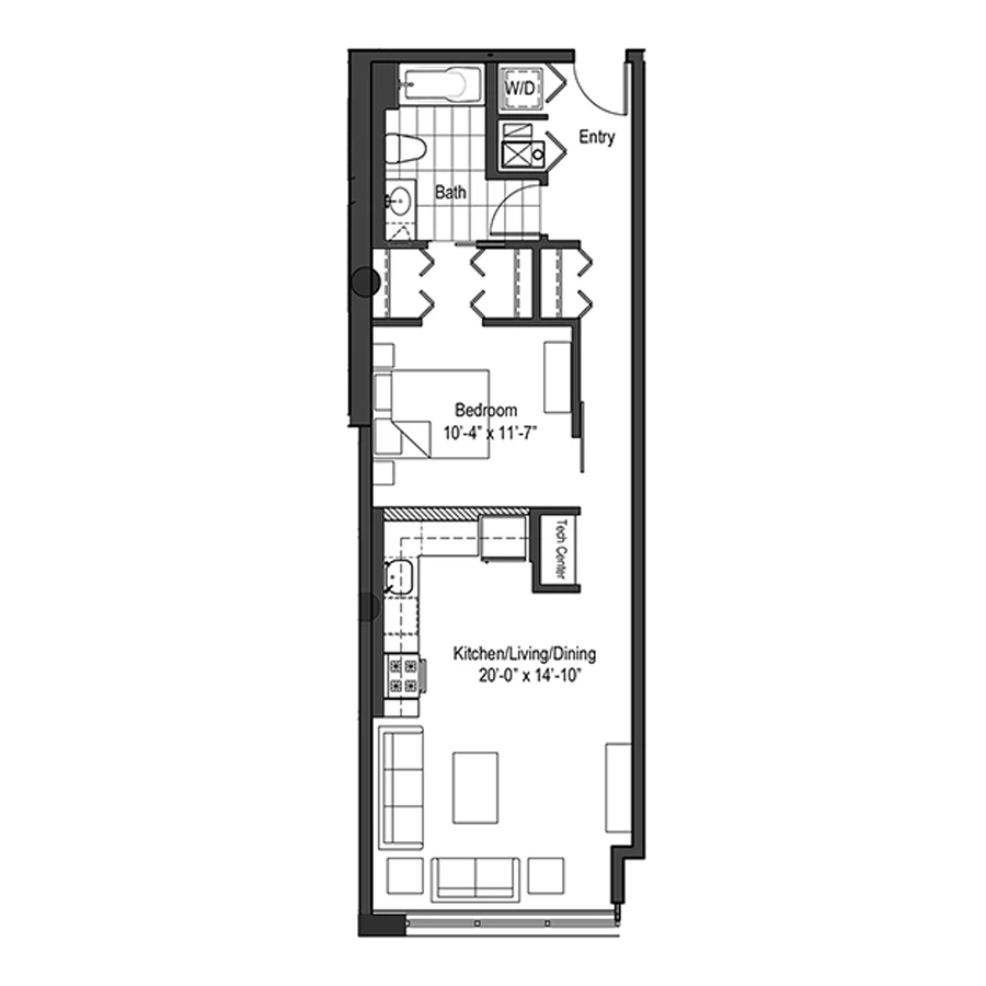 Unit 203 floor plan