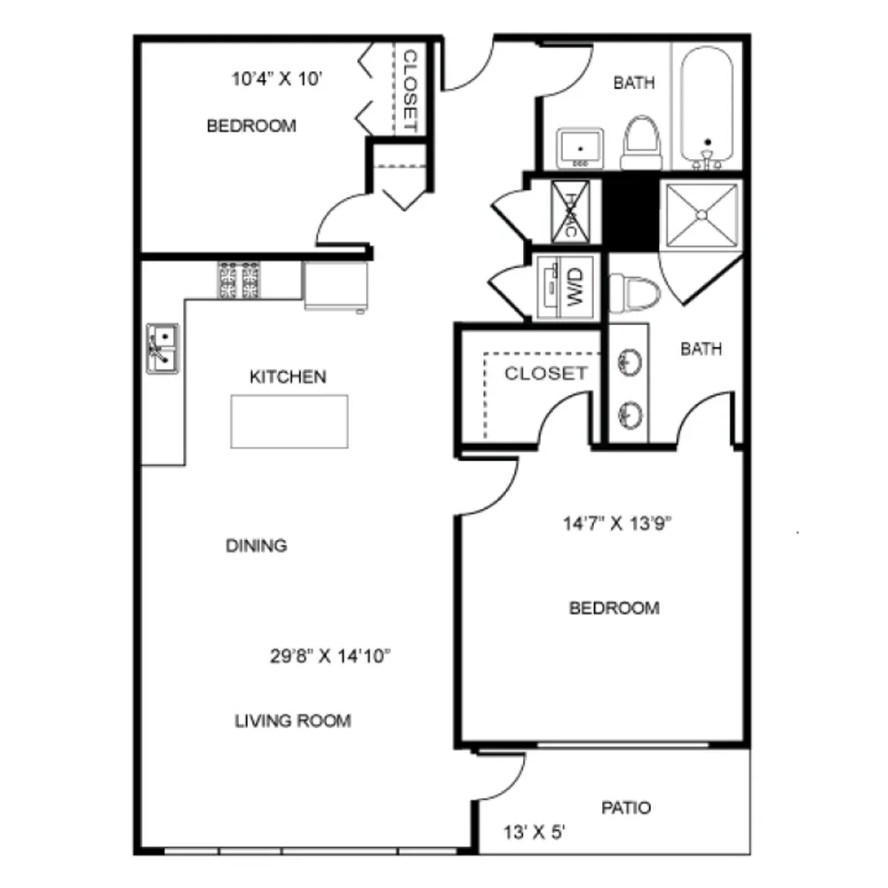 Unit 0401 floor plan